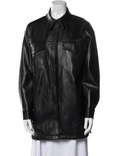 Pre-owned Apparis Faux Leather Jacket In Black