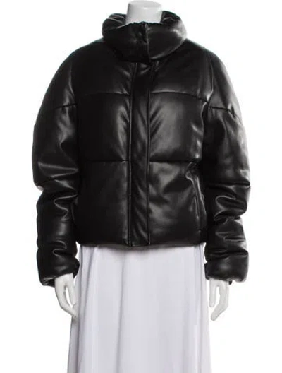 Pre-owned Apparis Faux Leather Jacket In Black