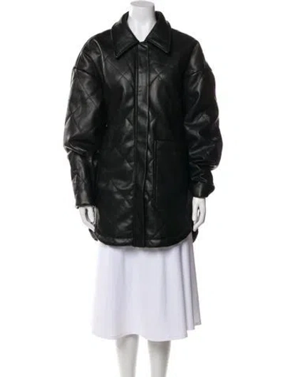 Pre-owned Apparis Faux Leather Jacket In Black