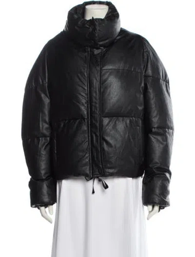 Pre-owned Apparis Faux Leather Jacket In Black