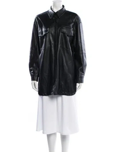 Pre-owned Apparis Faux Leather Jacket In Black