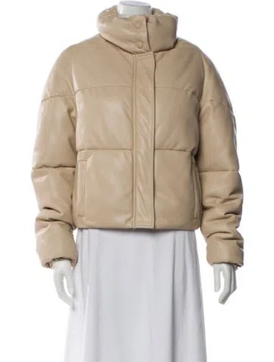 Pre-owned Apparis Faux Leather Jacket In Brown