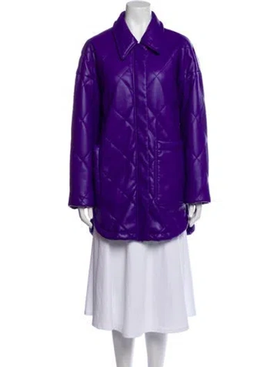 Pre-owned Apparis Faux Leather Jacket In Purple