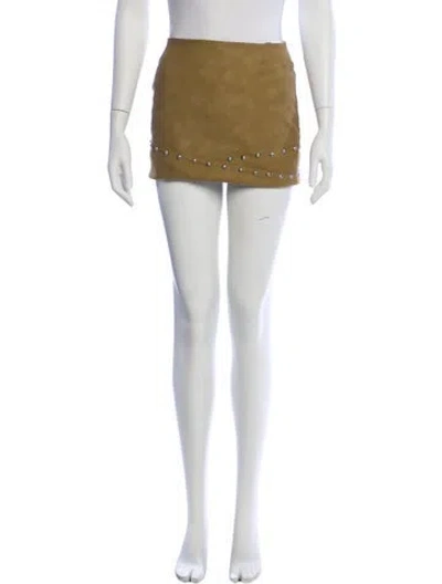 Pre-owned Apparis Faux Leather Mini Skirt In Black
