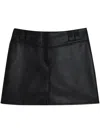 Apparis Faux-leather Miniskirt In Black