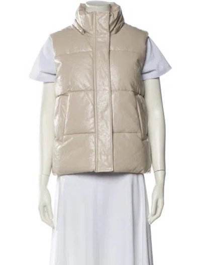 Pre-owned Apparis Faux Leather Vest In Neutral