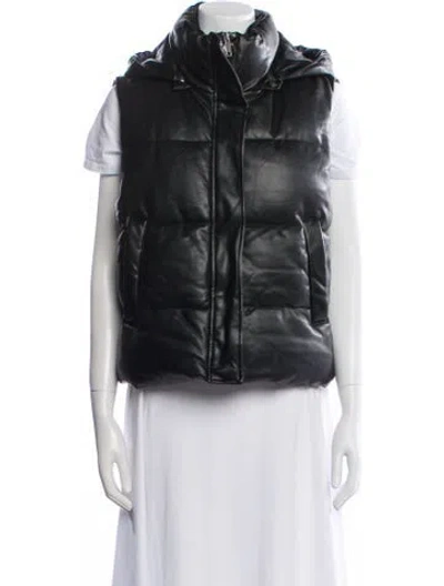 Pre-owned Apparis Faux Leather Vest W/ Tags In Black