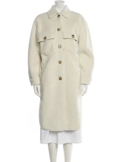 Pre-owned Apparis Faux Shearling Coat In Neutral