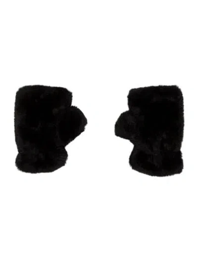 Pre-owned Apparis Fingerless Gloves In Black