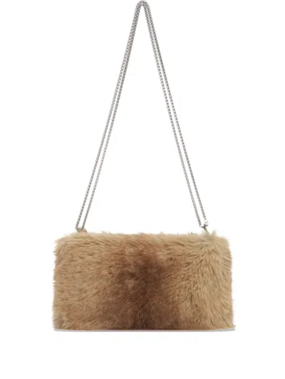 Apparis Fiona Mink Chain Cross Body Bag In Brown