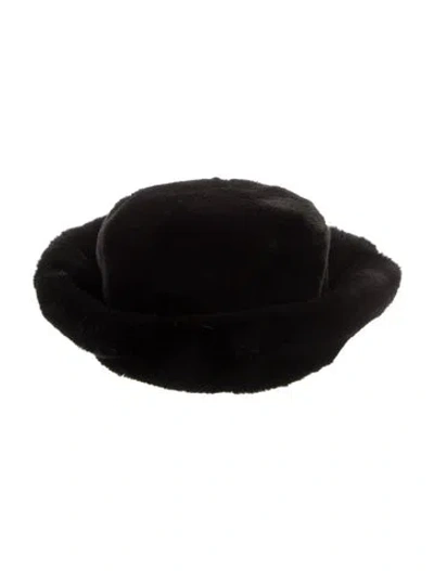 Pre-owned Apparis Fur Bucket Hat In Black