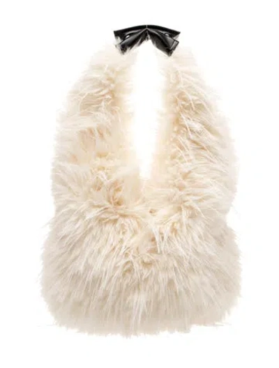 Pre-owned Apparis Fur Shoulder Bag In Neutral