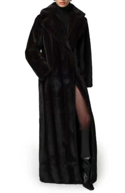 Apparis Gabrielle Faux Fur Coat In Black
