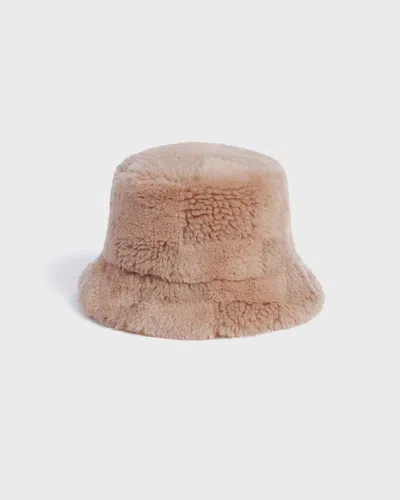 Apparis Gilly Faux-fur Bucket Hat In Neutrals