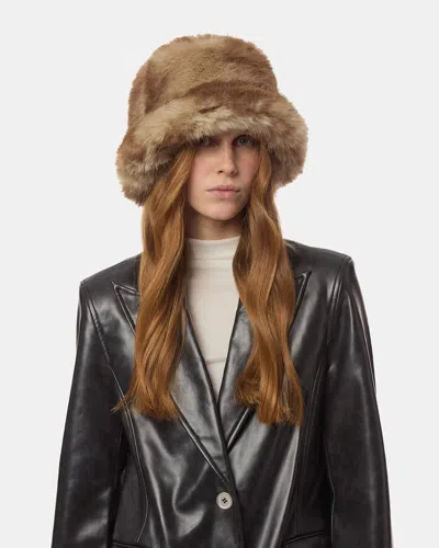 Apparis Gilly Mink Bucket Hat In Blonde Mink