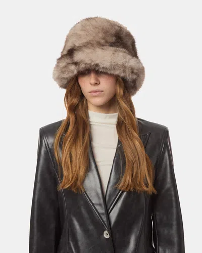 Apparis Gilly Mink Bucket Hat In Grey Mink