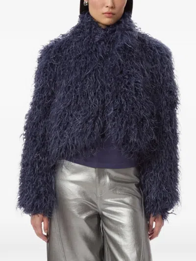 Apparis Ginette Faux-fur Jacket In Blue