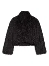 Apparis Ginette Shearling Jacket Noir In Black