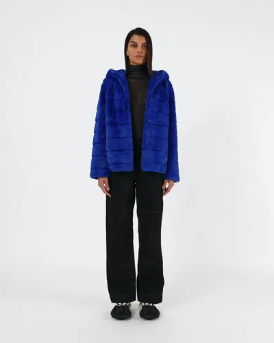 Apparis Goldie Hooded Jacket In Blue