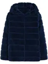 Apparis Goldy Hooded Coat In Blue