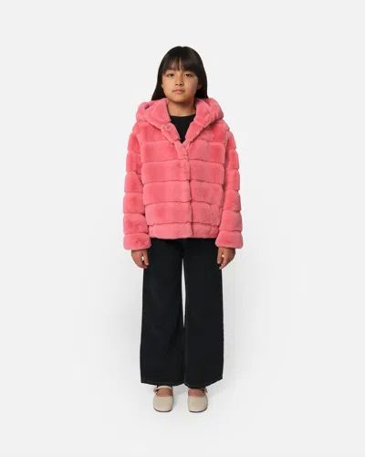 Apparis Goldy Kids Geranium Coat In Pink