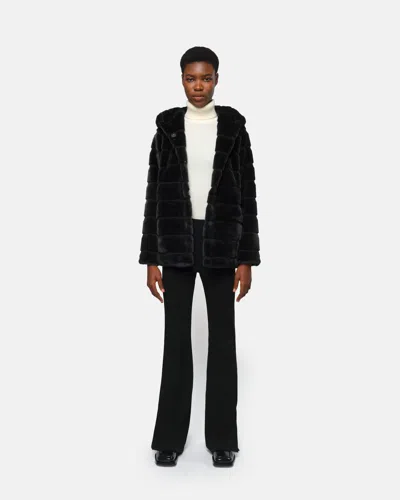 Apparis Goldy Noir Coat In Black