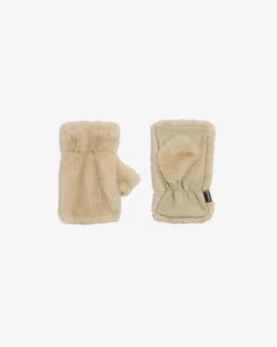 Apparis Harper Fingerless Gloves In Beige/latte Multi