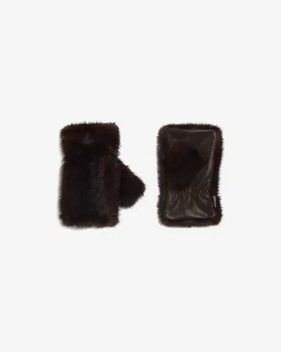 Apparis Harper Fingerless Gloves In Noir/noir Multi