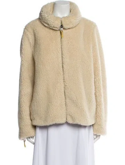 Pre-owned Apparis Hemp Faux Fur Jacket In Neutral