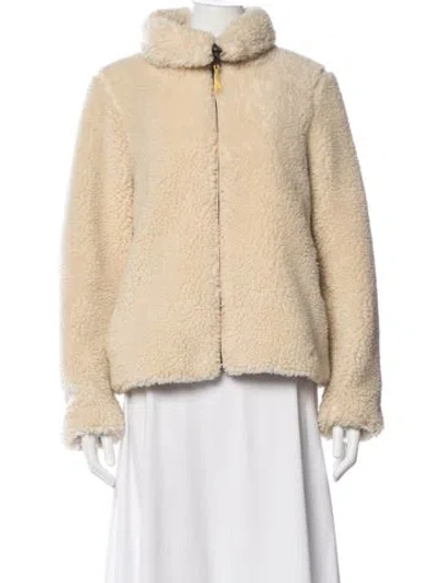 Pre-owned Apparis Hemp Faux Fur Jacket In Neutral