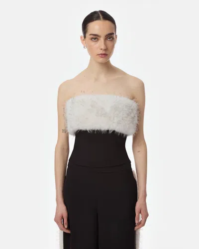 Apparis Ivy Tube Top In Noir/blanc Multi