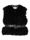 Apparis Faux-fur Sleeveless Jacket In Black