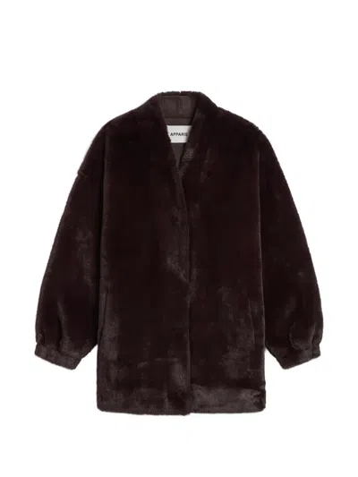 Apparis Jane Faux-fur Jacket In Brown