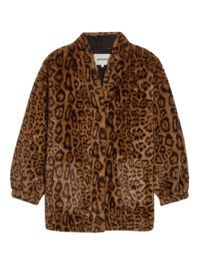 APPARIS JANE LEOPARD-PRINT COAT
