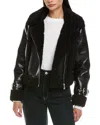 Apparis Jay Bonded Coat In Black
