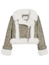 Apparis Jay Distressed Bonded Coat In Neutrals