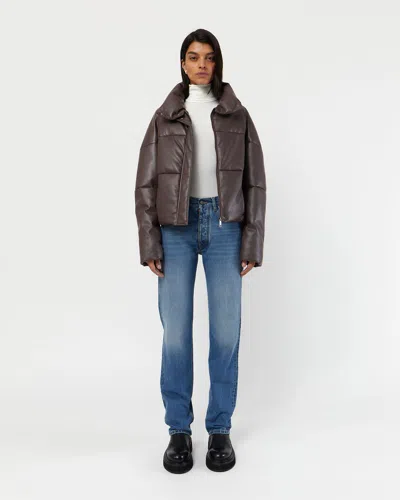 Apparis Jemma Faux Leather Jacket In Brown