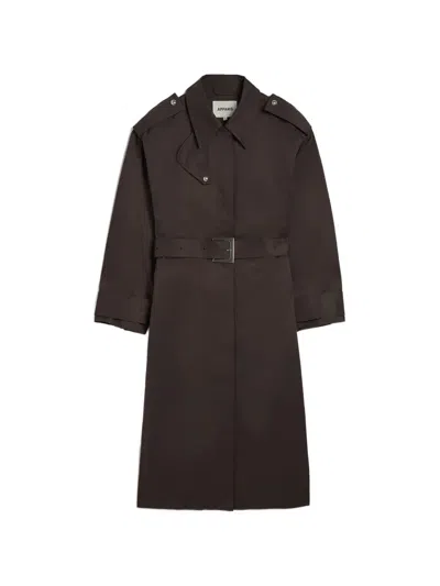 Apparis Joan Belted Trench Coat In Black