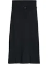 Apparis Judd Belted Rib Maxi Skirt In Black