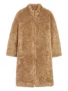 Apparis Jude Bouclette Overcoat In Brown
