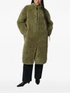 Apparis Jude Bouclette Coat In Green