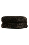 Apparis Jumbo Brady Leopard Print Blanket In Brown
