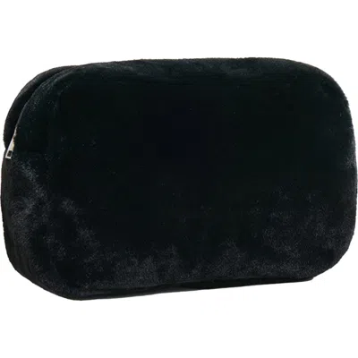 Apparis Noor Leopard Faux Fur Jumbo Pouch In Pink