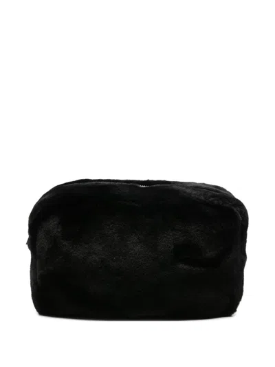 Apparis Noor Leopard Faux Fur Jumbo Pouch In Pink
