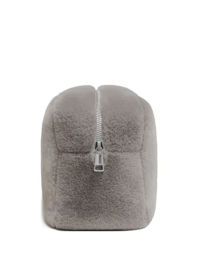 Apparis Jumbo Noor Top-zip Make-up Bag In Gray