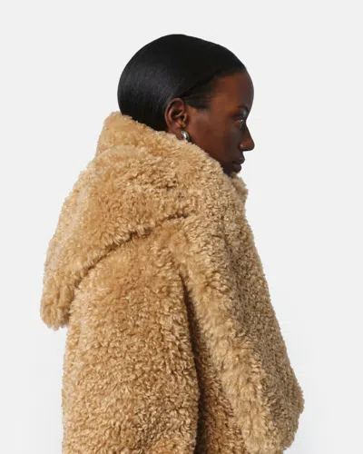 Apparis Kai Bouclette Scarf In Camel
