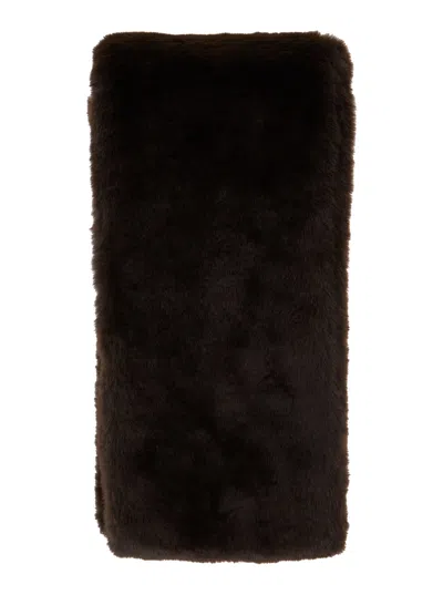 Apparis Kai Brown Scarf In Ecofur Woman