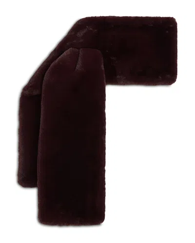 Apparis Kai Faux Fur Pull Through Scarf In Brown