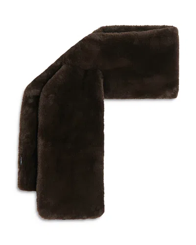 Apparis Kai Faux Fur Scarf In Espresso