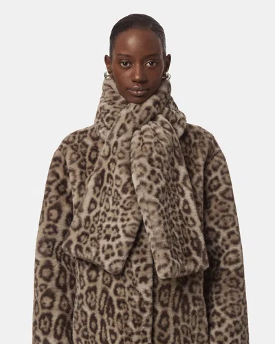 Apparis Kai Leopard Scarf In Light Leopard